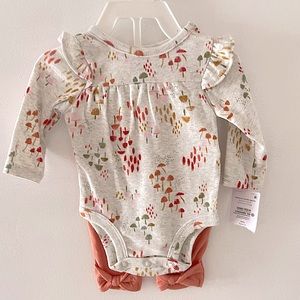 Baby Girls Carter's 2-Piece Mushroom Bodysuit & Pants Set